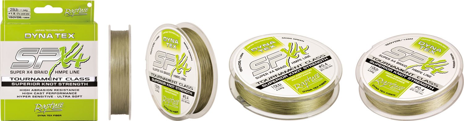 Rapture Dyna Tex Spin SP-X4 MOSS GREEN 135m 0.148mm